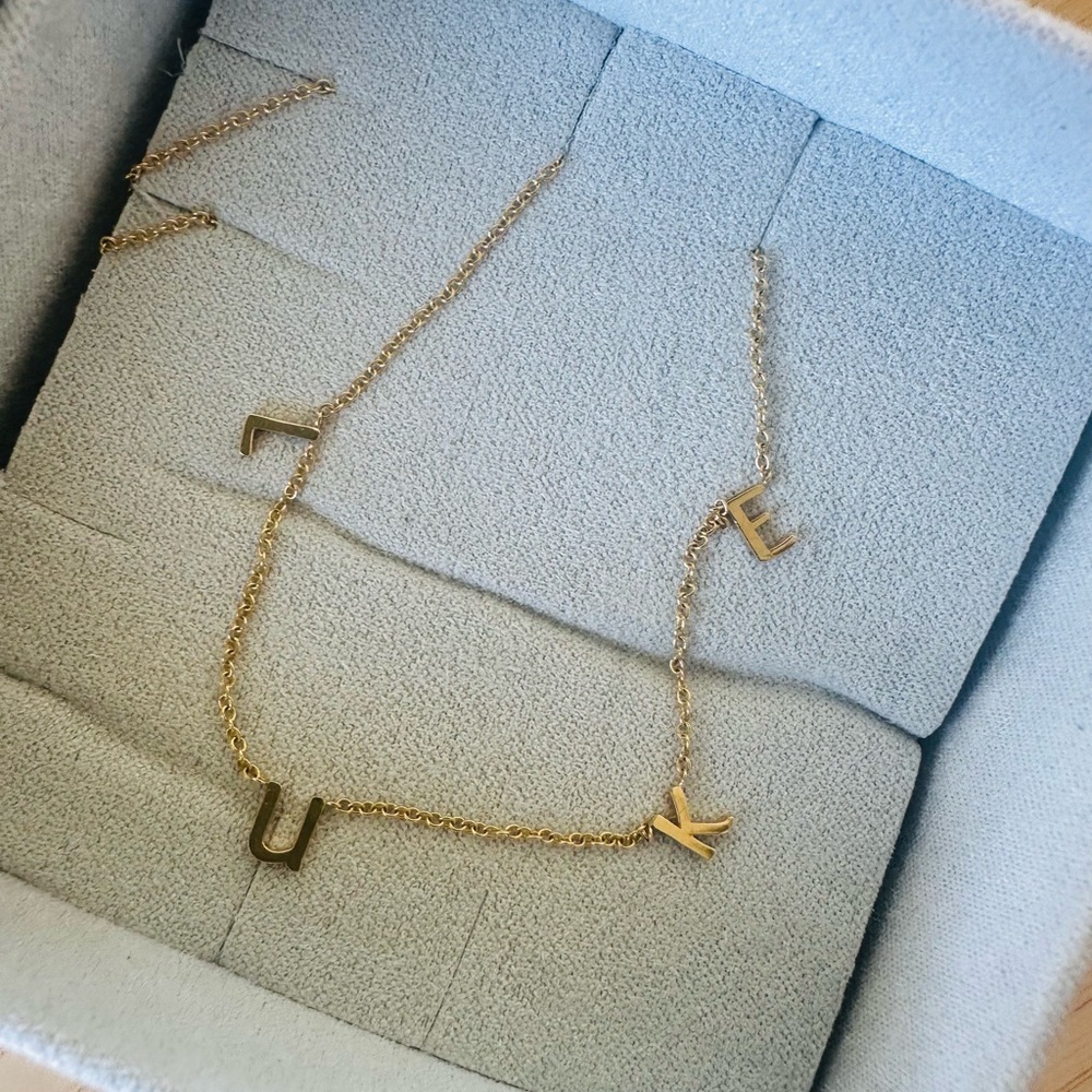 Baby Gold Letter Necklace